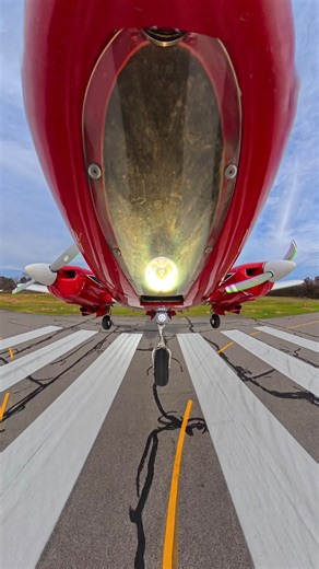 A unique view of our Aztec coming in to land, courtesy of a 360 camera mounted on the nose 🎥🛬 | Sporty's Pilot Shop