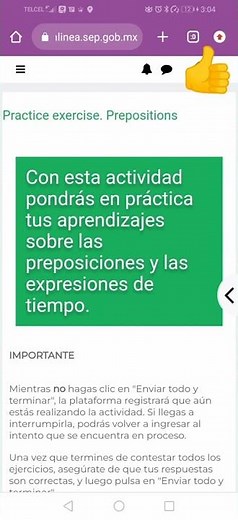 Practice exercise. Prepositions Módulo 7 semana 1