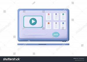 3d Online Video Conference Call Review Stock Vector (Royalty Free) 2100765625 | Shutterstock