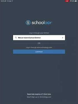 Logging into Schoology App - for Students on an iPad