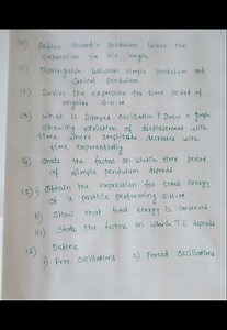PYQ on Oscillations | Chapter 5 | Physics| MH state Board