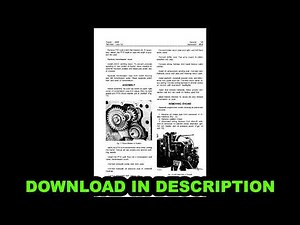 John Deere 2520 Tractor Service Manual PDF - English Workshop Repair - Download Now