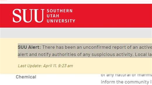 SUU police give 'all clear' following reports of active shooter, campus lockdown