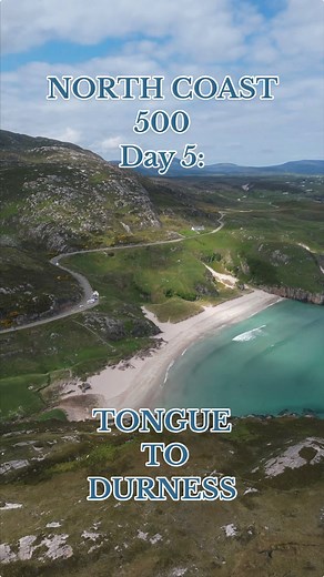 NC500 Day 5: Tongue to Durness! Follow for whole 10 Day Trip 🚐🏴󠁧󠁢󠁳󠁣󠁴󠁿 #scotlanduncovered #scotlandiscalling #visitscotland #nc500 #roadtrip #smoocave #goldeneaglezipline #durness #scotland #simplyscotland | Scotland Uncovered