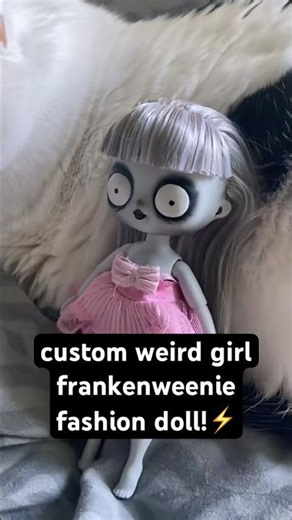 sewing an outfit for my weird girl doll! #frankenweenie #timburton #customdoll #ooakdoll #doll #diy
