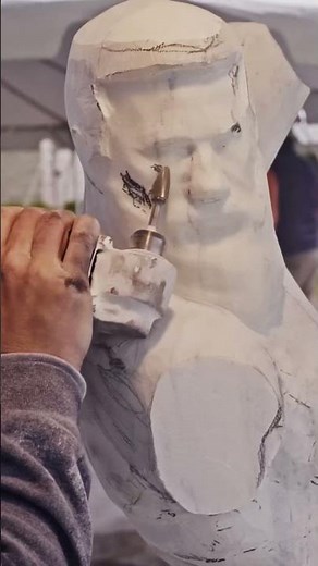 Stone sculpting with common tools ⚒️