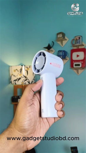 JisuLife Handheld Fan Life10 🔥 4000mAh Mini Fan | 22H Battery + 5 Speed Review in Bangladesh 🇧🇩