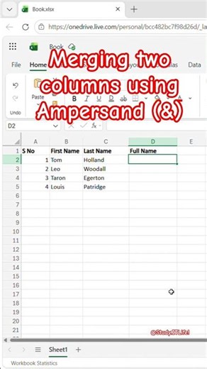 To columns merging. #trending #job #itlife #it #today #excel #study