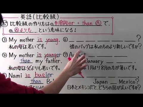 【英語】中2-21 比較級