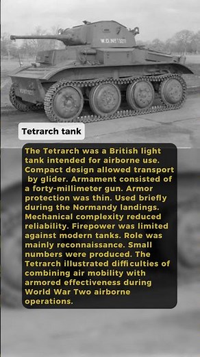 British Tetrarch Tank Explained