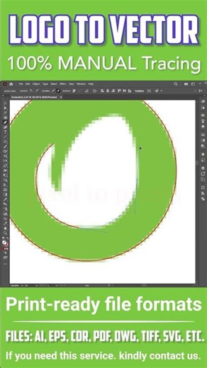 I provide professional vector tracing services to convert any image, logo high-quality, vector file.