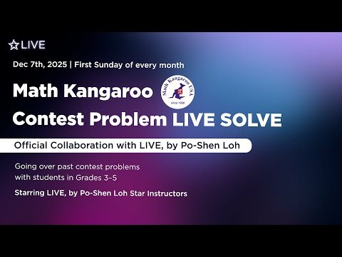 LIVE Math Solve with Math Kangaroo- Levels 3-5