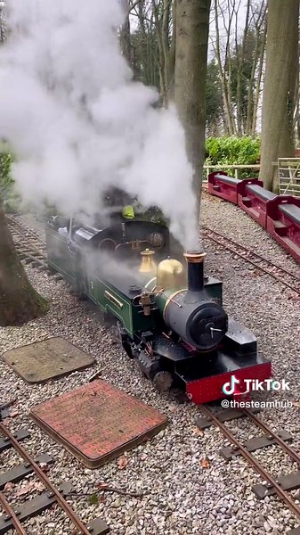 Our clubs 7 1/4 inch loco “Edward Phillipson” working his first day after a new boiler install. He sounds amazing pulling a load akin to the real thing. #narrowgauge #livesteam #steamlocomotive #steamtrain #modelrailway #modelrailroad