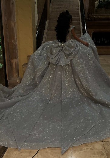 Dreamy Silver XV Dress for Quinceañeras