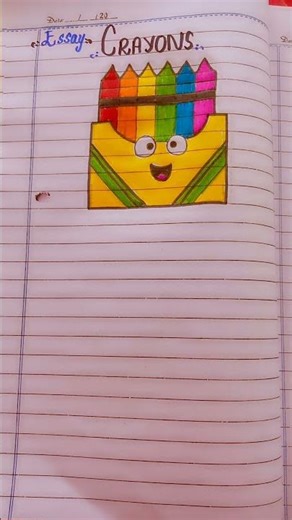 Essay Crayon #shorts #viral #trending #essay#crayons