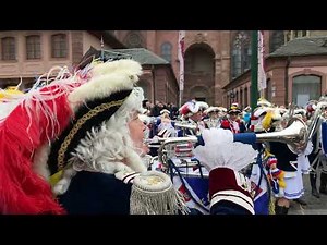 Kapelle der Mainzer Ranzengarde auf dem Marktplatz | Mainz Neujahr 2023