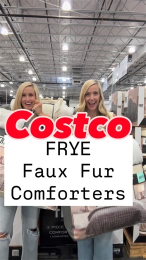 Who doesn’t love the FRYE company! These King and Queen comforters come with 2 shams and are SO soft! #costco #costcofinds #comforter #bedroom #bed | Costco Twins
