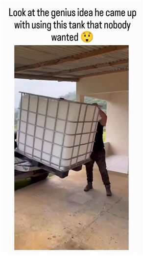 funfunny🤣 on Instagram: "The post features a video demonstrating the repurposing of an discarded IBC tank into an elevated chicken brooder, complete with heat lamp, feeder, and bedding for hatching eggs and raising chicks in a rural setting. This upcycling technique exemplifies low-cost sustainable farming, using readily available industrial waste to create a ventilated enclosure that saves resources and reduces plastic pollution in agriculture.Community replies mix admiration for the ingenuity