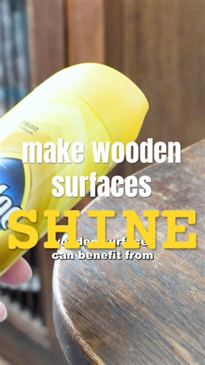 Make wooden surfaces ✨shine✨ with this product!