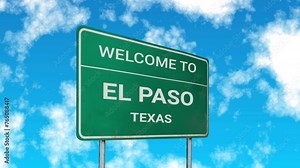 Welcome El Paso Texas Road Sign