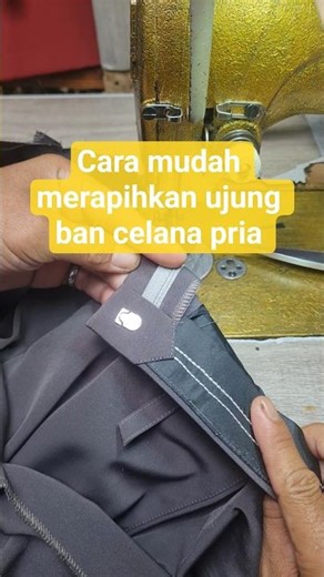How to Sew a Men’s Trouser Waistband - Quick & Easy Tutorial [jahit ujung ban celana pria