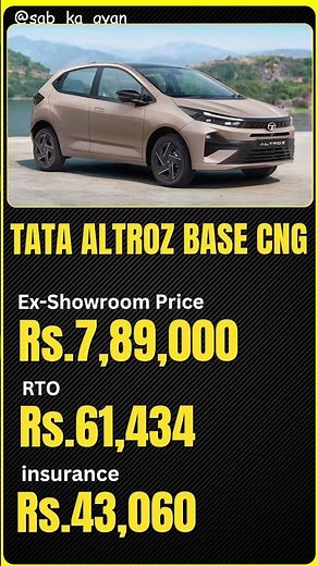 Tata Altroz XE CNG