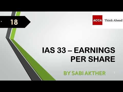 ACCA I Strategic Business Reporting (SBR) I IAS 33 - Earnings Per Share - SBR Lecture 18