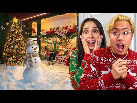 24 Hours to Build THIS ROOM | Christmas Challenge