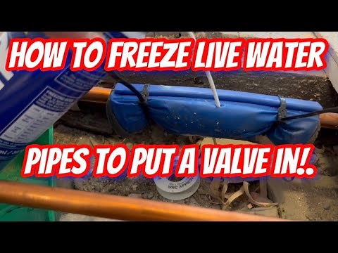 tutorial about how to freeze copper water pipes to install valves or make a repair.