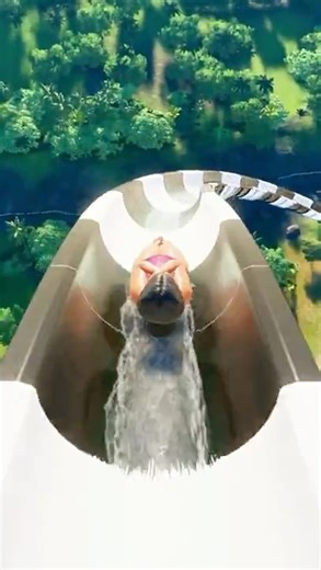 Who Designed Such a Crazy Slide? / Planet Coaster 2 #waterslide #waterpark #shorts