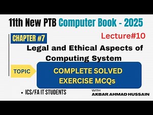 1st Year Computer Science Chapter 7 | Complete Solved MCQs with Easy Explanation | 1st Year Computer