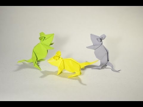 Origami Mouse by Kasahara Kunihiko - Yakomoga easy Origami tutorial