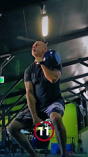 Your exciting kettlebell task for today: Perform this double kettlebell combo as a 12 minute EMOM