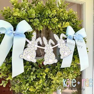 Easter Bunny in the Hoop Banner Bean Stitch Applique Embroidery Design • in the Hoop Bunny Banner • Easter Bunting Banner Applique • Digital - Etsy UK