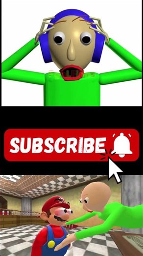 Baldi React Animation 64 #baldisbasics #mario #funny