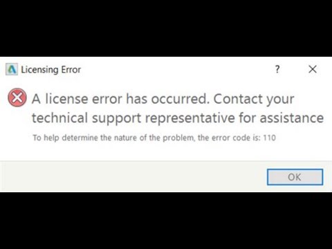 Fix Autodesk License Error 110