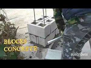 HOW TO BUILD COLUMNS WITH CONCRETE✔ BLOCK (EDITED IN ENGLISH)ESTRUCTURA HECHA CON BLOCKS DE HORMIGÓN