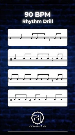Rhythm Exercise (BPM 90) for Drummers & Musicians