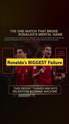 The HEARTBREAK That FORGED Ronaldo's Legend! 💔🐐 (Euro 2004 Untold Story)