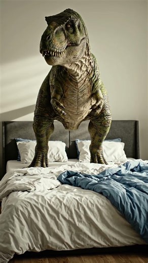 Trex trying to put a bedsheet on bed but cant put it and hence destroys a linen store #trending #ai