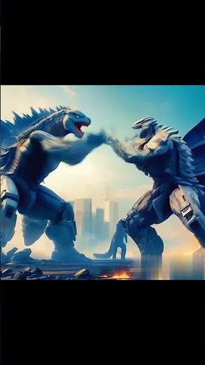 Cyborg Godzilla vs MechaGodzilla #numonsterid #godzilla #ai #mechagodzilla