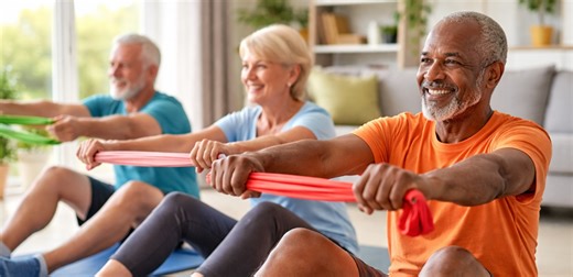 Bandas elásticas para fortalecer la masa muscular, un ejercicio accesible y eficaz a cualquier edad