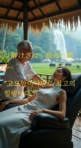 滝のそばで、息が整う時間。폭포 옆에서, 숨이 정리되는 시간.#HealingTime #RainySpa #NatureTherapy #WaterfallVibes #SlowBreath