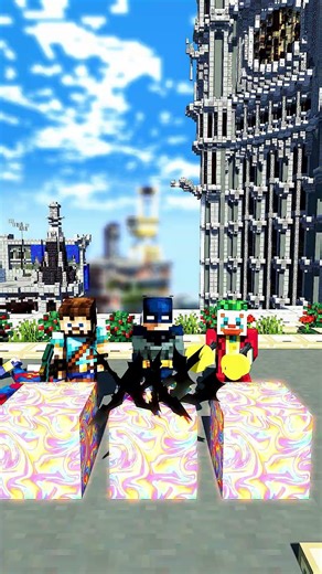 Help the superheroes complete the challenge #minecraft #challenge #memes #minecraftanimation