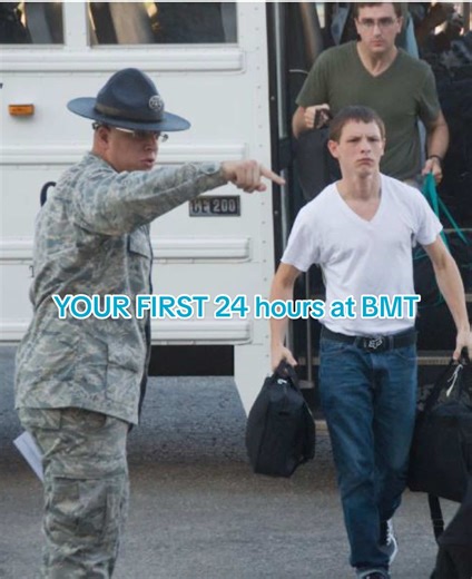 #fyp #bmt #militarylife #miltok This is what to expect in your first 24 hours of arriving to Air Force Boot Camp. I hope y’all enjoy and I hope this is useful if you need any clarification or want any more information DM me and I’ll be happy to help.