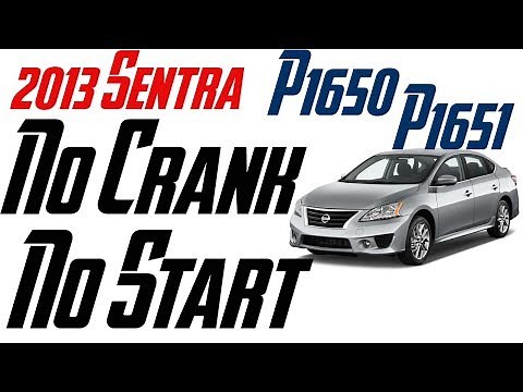 2013 Nissan Sentra - No crank No start - P1650 - P1651 DTC - NTB14051a