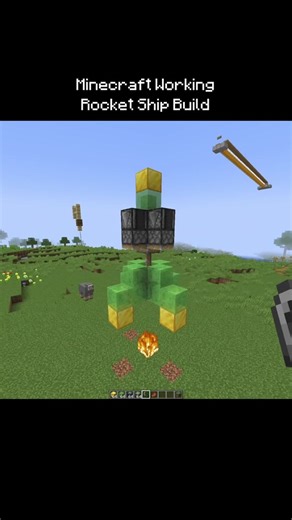 Minecraft Working Rocket Ship Build #minecraft #gaming