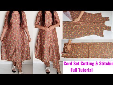 Cord Set Cutting and stitching Full | Trendy Cord Set cutting and stitching | kurti cutting| pant