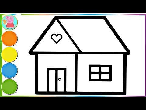 Draw and Color a House with a Pool 🏡👙🌊🏊🌞🌈 Drawings for Kids
