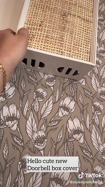 I’m impressed with how well this turned out. I Painted the box and the mesh. 2 coats. Let it dry. Cut cane webbing to size and used alien tape to secure it on top of the existing mesh. That’s it. #fyp #oldhousetiktok #houseoftiktok #homeimprovement